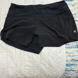 Black lululemon shorts. Not worn a lot.